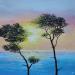 Painting Enchantement by Blandin Magali | Painting Figurative Landscapes Oil