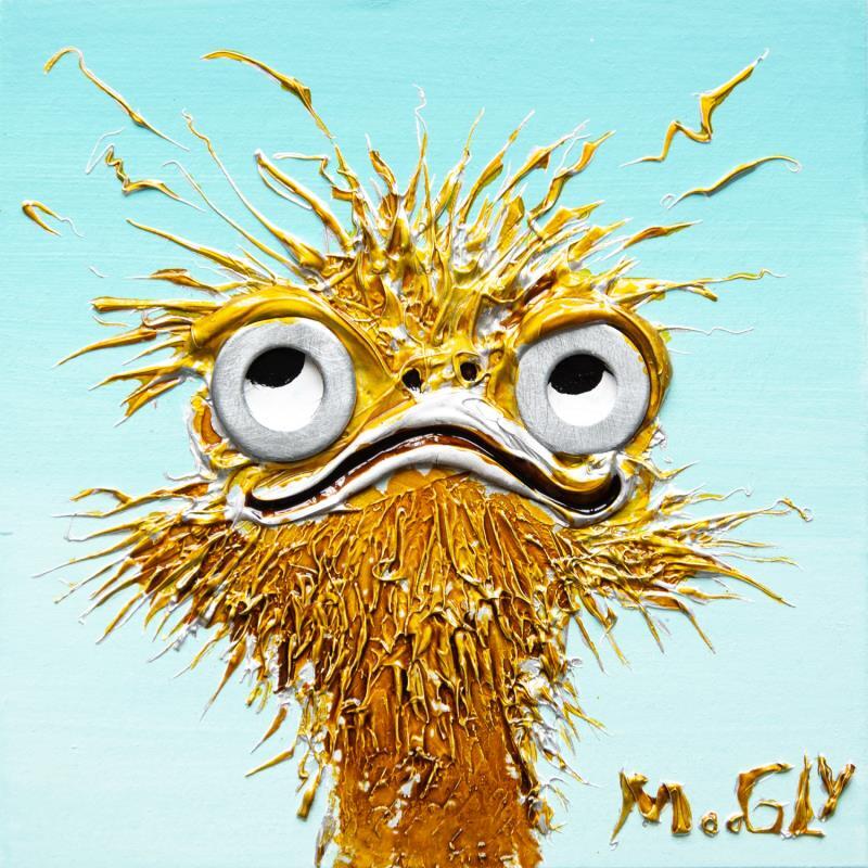 Painting Contemplatus by Moogly | Painting Raw art Animals Acrylic Resin Pigments