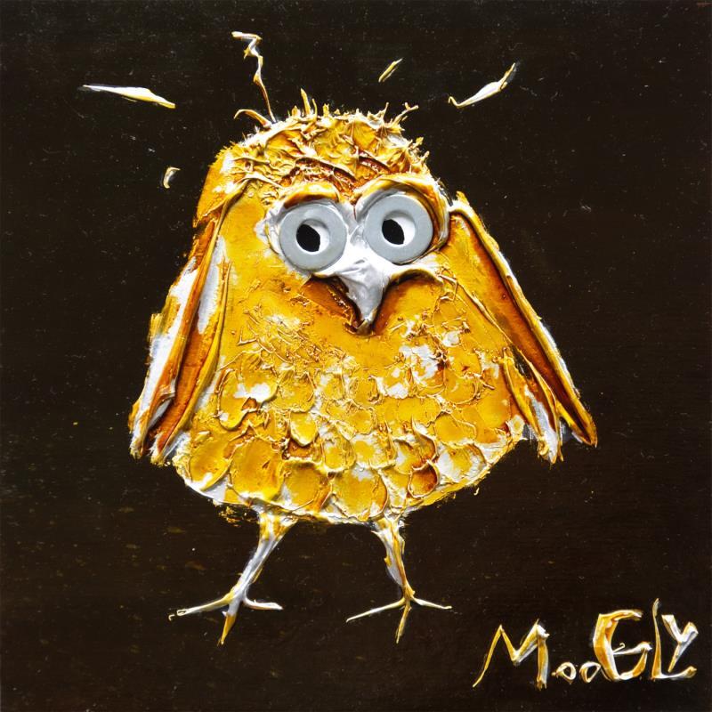 Gemälde Introspectus von Moogly | Gemälde Art brut Acryl, Harz, Pigmente Pop-Ikonen, Tiere