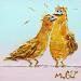 Gemälde Libidus von Moogly | Gemälde Art brut Tiere Acryl Harz Pigmente