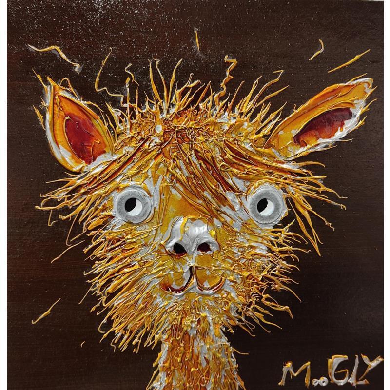 Painting Poètus by Moogly | Painting Raw art Animals Acrylic Resin Pigments