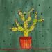 Painting Cacti in bloom by Vazquez Laila | Painting Subject matter Watercolor Textile