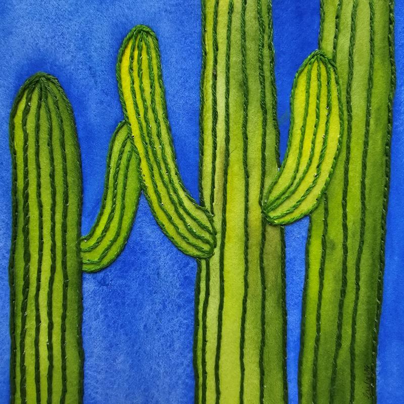 Painting Desert life by Vazquez Laila | Painting Subject matter Watercolor Textile