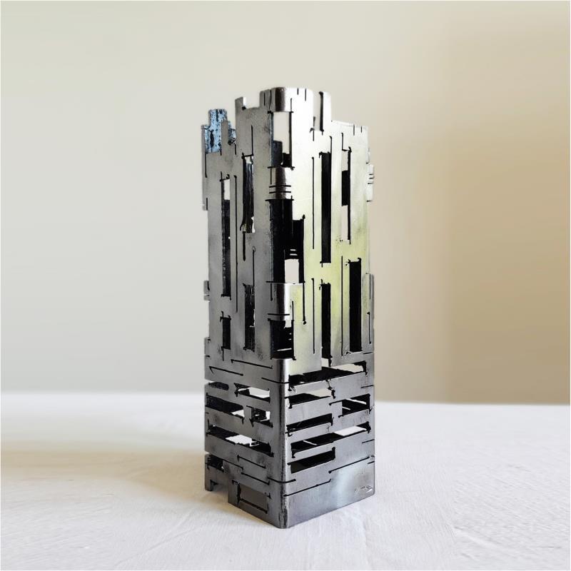 Sculpture Building 20 by Poumès Jérôme | Sculpture Figurative Urban Metal