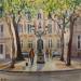 Peinture Paris, La place Furstenberg par Decoudun Jean charles | Tableau Figuratif Urbain Aquarelle