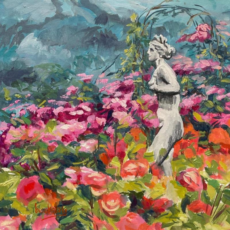 Peinture Venus au Jardin de Plantes par Brooksby | Tableau Figuratif Huile Paysages