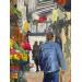 Painting Dans le Marché aux Fleurs by Brooksby | Painting Figurative Landscapes Oil