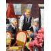 Peinture Cafe Georges V par Brooksby | Tableau Figuratif Scènes de vie Huile