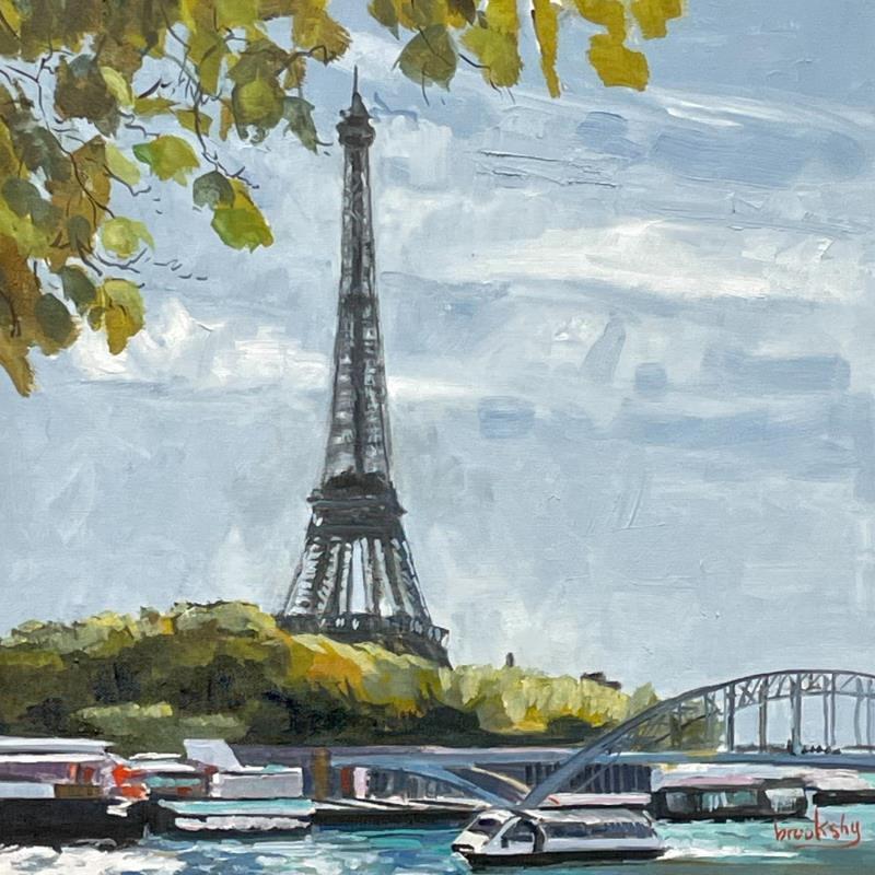 Peinture La Tour Eiffel par Brooksby | Tableau Figuratif Paysages Huile