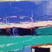 Peinture au bout c'est la mer par L'huillier Françis | Tableau Abstrait Paysages Huile