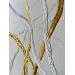 Peinture Gold Sticky Wood par Caitrin Alexandre | Tableau Matiérisme Nature Minimaliste Encre Papier