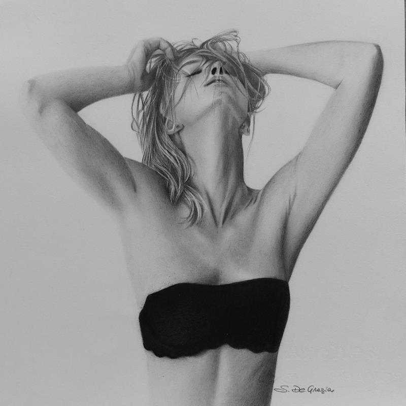 Painting Disordinatamente me by De Grazia Serena | Painting Figurative Charcoal