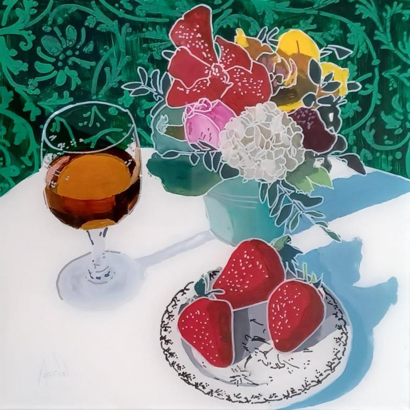 Painting Le moment du dessert by Auriol Philippe | Painting Figurative Acrylic, Plexiglass, Posca Still-life