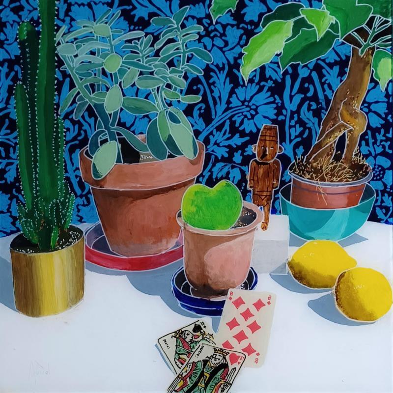 Painting Les joueurs de la jungle by Auriol Philippe | Painting Figurative Still-life Plexiglass Acrylic Posca