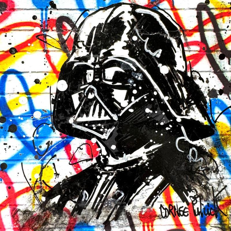 Gemälde Dark Vador street art von Cornée Patrick | Gemälde Pop-Art Graffiti, Öl Kino