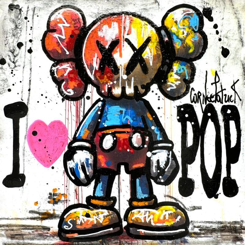 Peinture Pop Kaws par Cornée Patrick | Tableau Pop-art Graffiti, Huile Icones Pop
