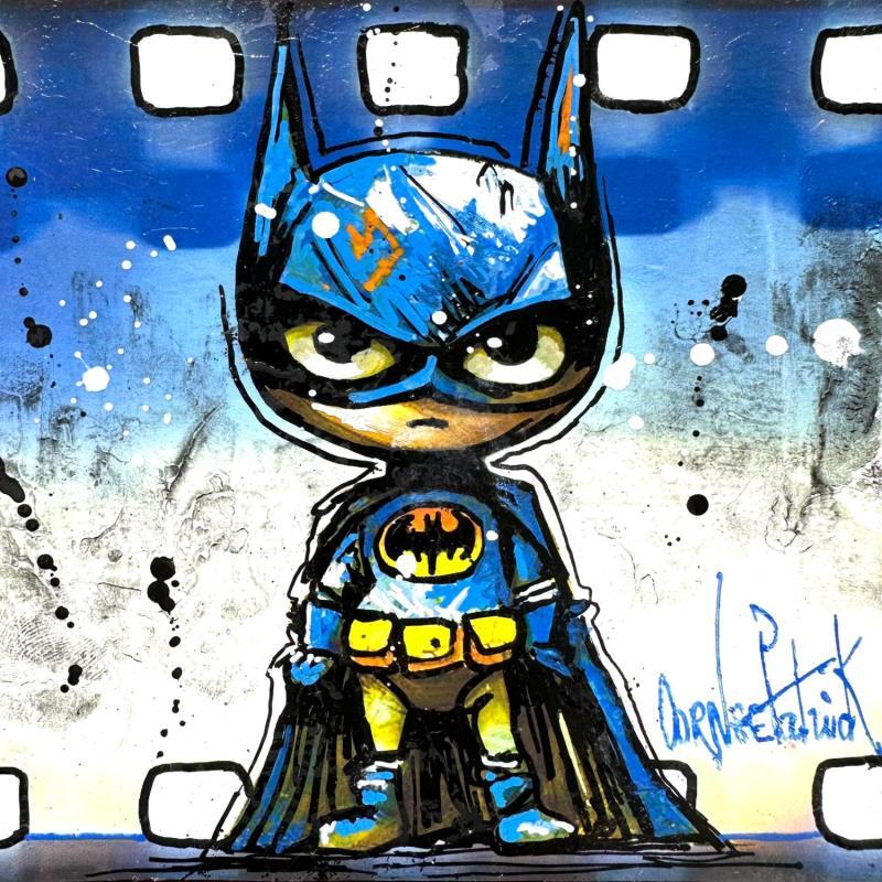Peinture Mini Batman au cinéma par Cornée Patrick | Tableau Pop-art Graffiti, Huile Icones Pop