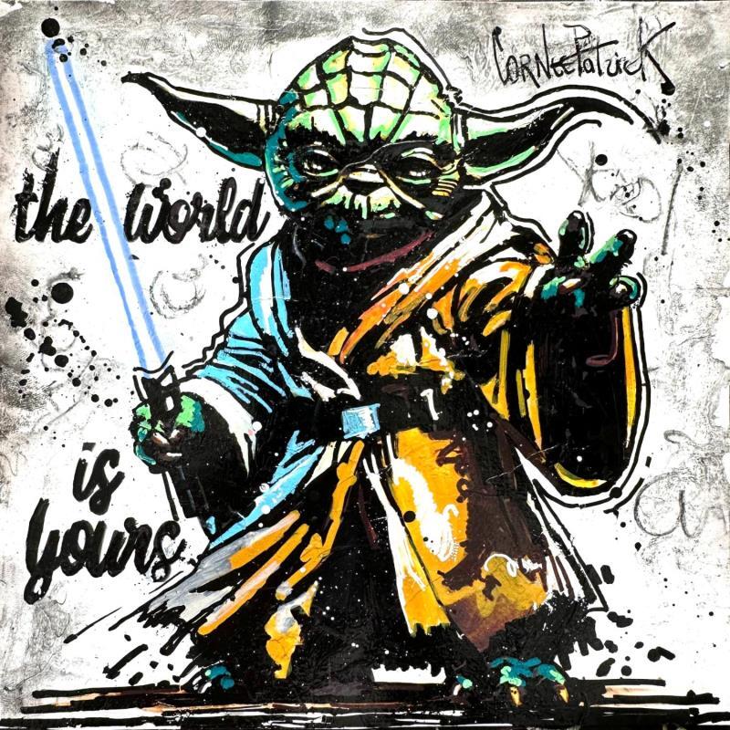 Painting Yoda is a great master by Cornée Patrick | Painting Pop-art Cinema Graffiti Oil