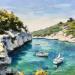 Painting Calanques in Marseille by Pigni Diana | Painting Figurative Landscapes Marine Oil
