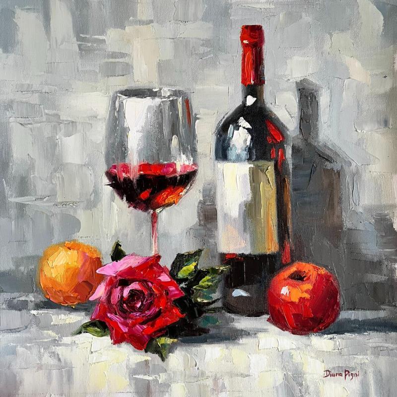 Painting Red Passion by Pigni Diana | Painting Figurative Still-life Oil