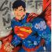 Peinture Superman par Kedarone | Tableau Pop-art Icones Pop Graffiti Acrylique