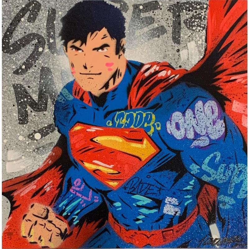 Painting Superman by Kedarone | Painting Pop-art Acrylic, Graffiti Pop icons