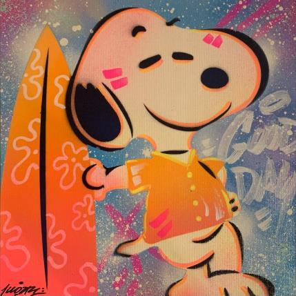 Painting Snoopy Surf day by Kedarone | Painting Pop-art Acrylic, Graffiti Pop icons