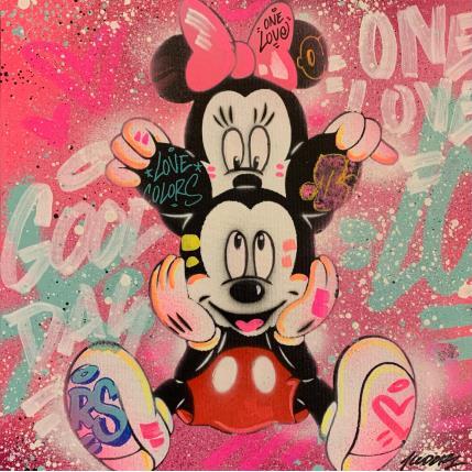 Painting Mickey Minie by Kedarone | Painting Pop-art Acrylic, Graffiti Pop icons