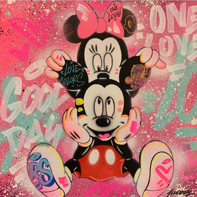 Peinture Mickey Minie par Kedarone | Tableau Pop-art Acrylique, Graffiti Icones Pop