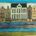 Painting HR 1287 kanaal by Ragas Huub | Painting Figurative Architecture Cardboard Gouache