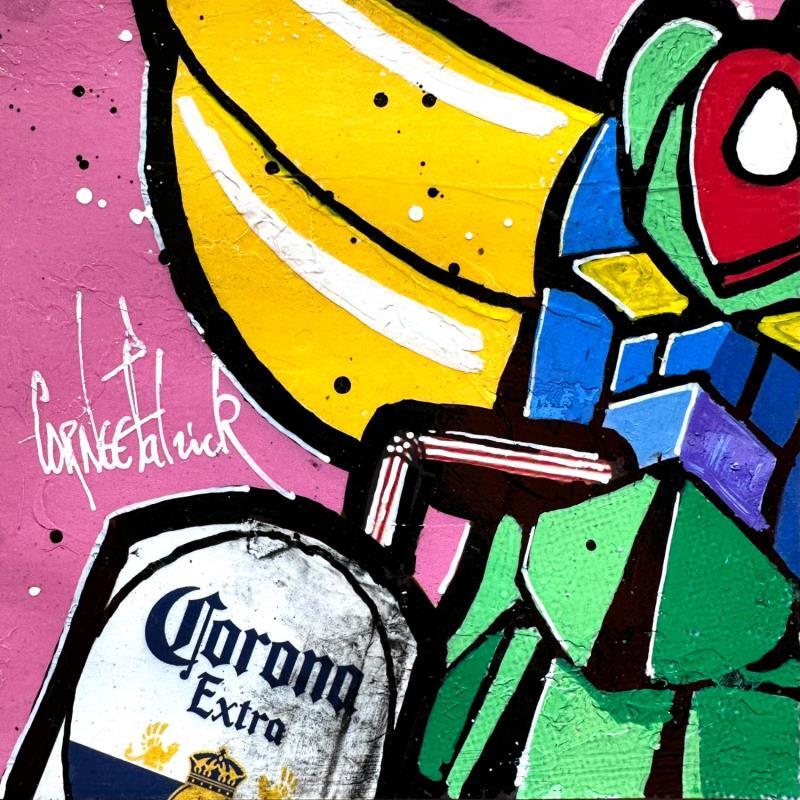 Painting Goldorak, Corona beer by Cornée Patrick | Painting Pop-art Pop icons Graffiti Oil