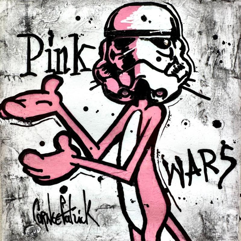 Gemälde La panthère rose, Pink wars von Cornée Patrick | Gemälde Pop-Art Graffiti, Öl Kino, Pop-Ikonen