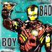Peinture Iron Man is a Bad Boy par Cornée Patrick | Tableau Pop-art Cinéma Icones Pop Scènes de vie Graffiti Huile