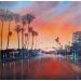 Peinture California Sunset par Guillet Jerome | Tableau Figuratif Urbain Huile