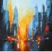 Peinture NYC Crépuscule par Castan Daniel | Tableau Figuratif Huile