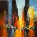 Painting Manhattan Henge by Castan Daniel | Painting Figurative Oil