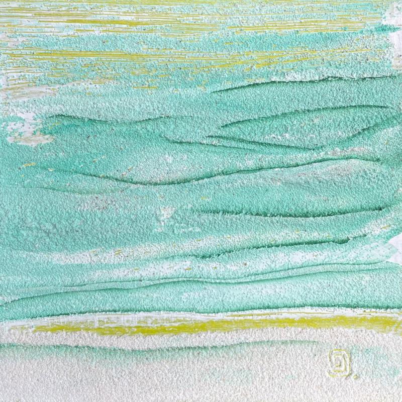 Gemälde Carré Lagon 4 von CMalou | Gemälde Materialismus Minimalistisch Sand