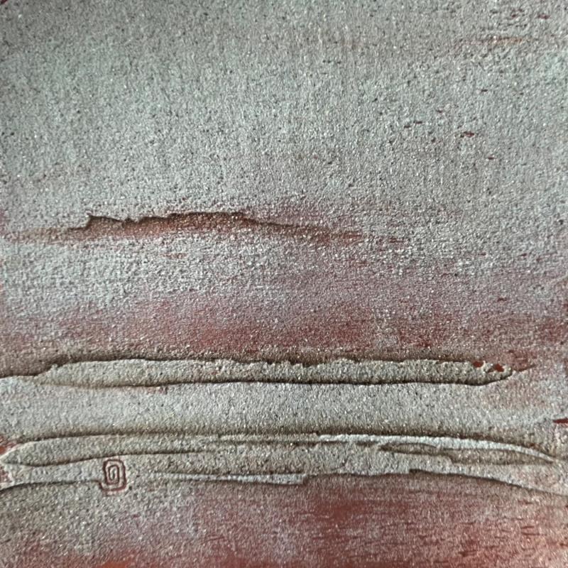 Gemälde Carré Iridescent von CMalou | Gemälde Materialismus Minimalistisch Sand