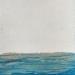 Gemälde Carré Grain de Sable Bleu 9 von CMalou | Gemälde Materialismus Minimalistisch Sand