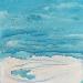 Peinture Carré Turquoise 4 par CMalou | Tableau Matiérisme Minimaliste Sable