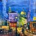 Painting Soirée à Montmartre by Faveau Adrien | Painting Figurative Urban Oil