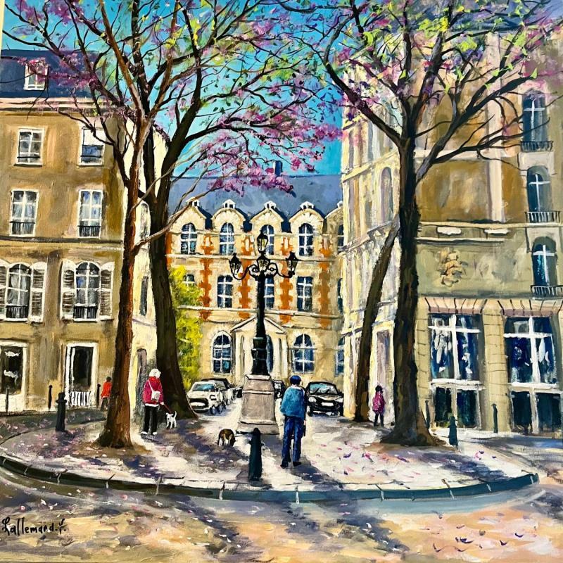 Painting Place Furstemberg by Lallemand Yves | Painting Figurative Urban Acrylic