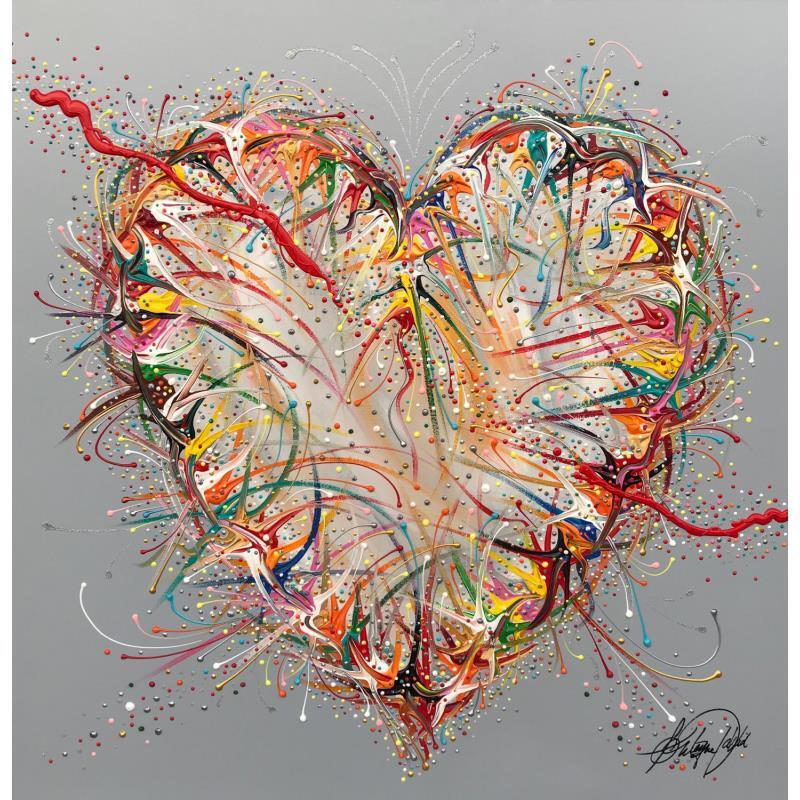 Peinture La joie dans le coeur par Fonteyne David | Tableau Abstrait Acrylique