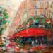 Gemälde Café rose von Solveiga | Gemälde Acryl