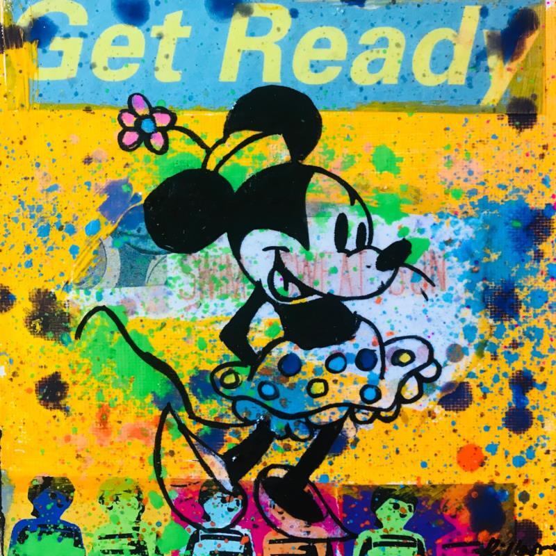 Painting Minnie by Kikayou | Painting Pop-art Pop icons Graffiti Acrylic Gluing