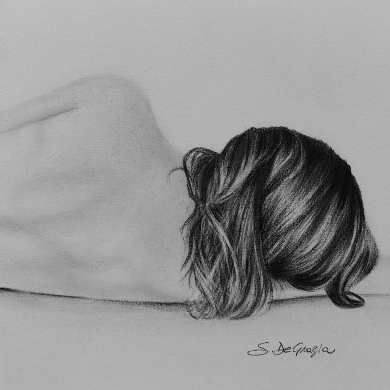 Painting Immobile by De Grazia Serena | Painting Figurative Charcoal