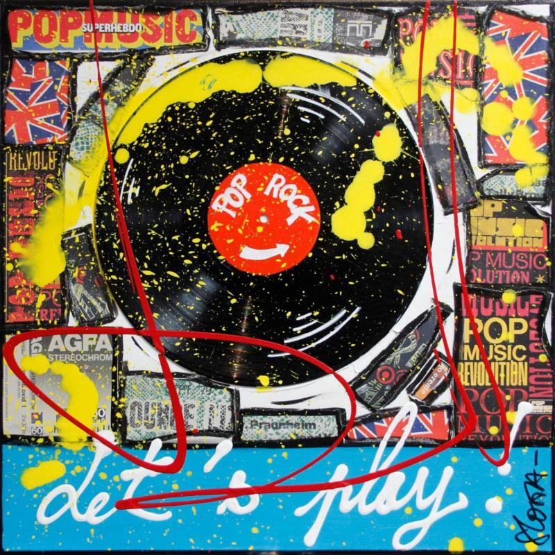 Painting Let's play ! by Costa Sophie | Painting Pop-art Acrylic, Gluing, Upcycling Music