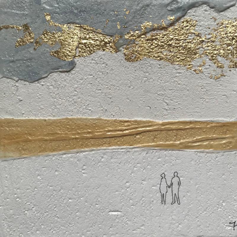 Painting QUELLO CHE BASTA by Roma Gaia | Painting Subject matter Minimalist Acrylic Sand