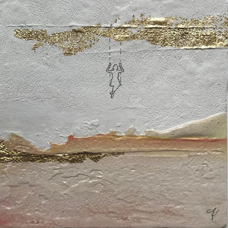 Painting IERI by Roma Gaia | Painting Subject matter Minimalist Acrylic Sand