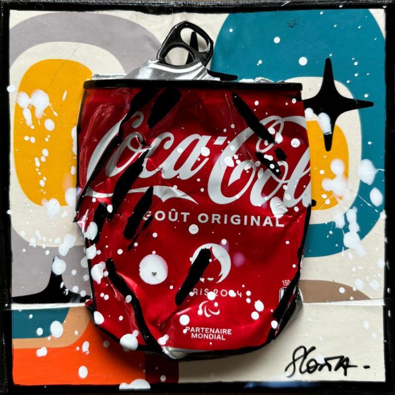 Painting Vintage Coke by Costa Sophie | Painting Pop-art Acrylic Gluing Upcycling